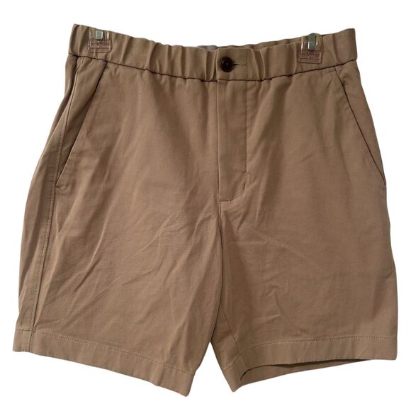 Everlane Elastic Waist Chino Shorts Khaki Tan Small - Picture 2 of 10